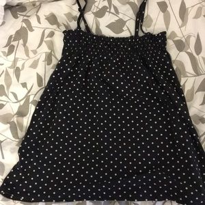 Puffy Uniqlo Polka Dot Cami w/ Detachable Straps